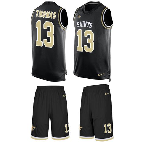 Saints #13 Michael Thomas Black Team Color Men's Stitched Limited Tank Top Suit Jersey