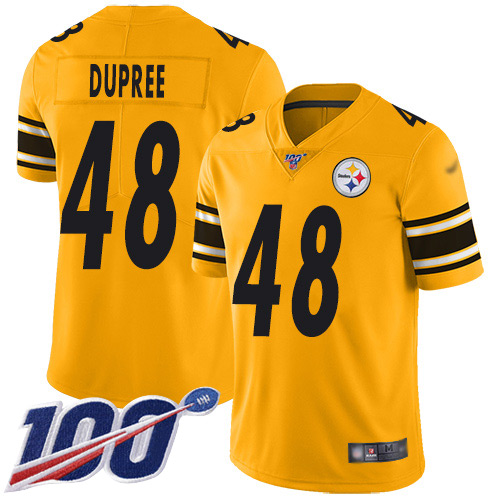 Pittsburgh Steelers #48 Bud Dupree Gold Men's Stitched Limited Inverted Legend 100th Season Jersey Men's