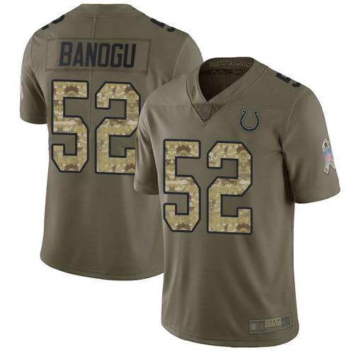 Indianapolis Colts #52 Ben Banogu Olive/Camo Men's Stitched Limited 2017 Salute To Service Jersey Men's