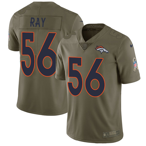 Denver Broncos #56 Shane Ray Olive Men's Stitched Limited 2017 Salute to Service Jersey Men's