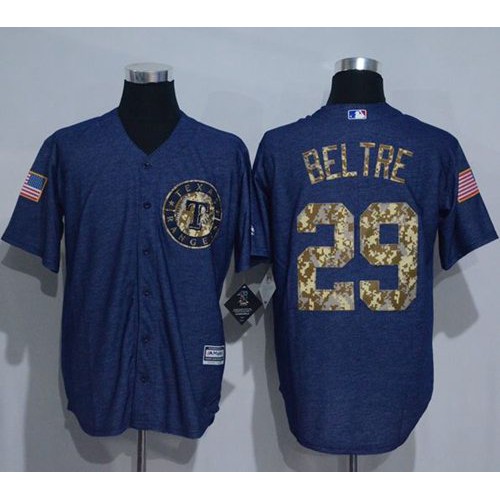 Texas Rangers #29 Adrian Beltre Denim Blue Salute to Service Stitched Jersey Men's