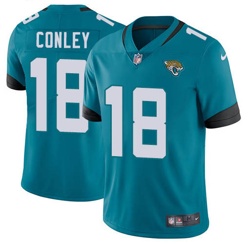 Jacksonville Jaguars #18 Chris Conley Teal Green Alternate Men's Stitched Vapor Untouchable Limited Jersey Men's