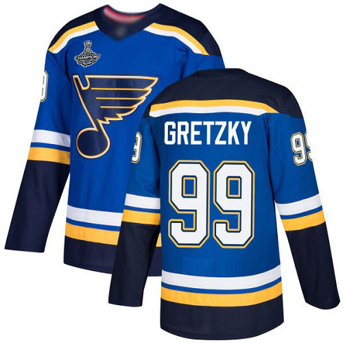 Adidas St. Louis Blues #99 Wayne Gretzky Blue Home Authentic Stanley Cup Champions Stitched Youth Jersey Youth