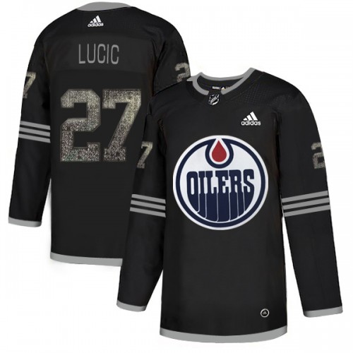 Adidas Edmonton Oilers #27 Milan Lucic Black Authentic Classic Stitched Jersey Men's
