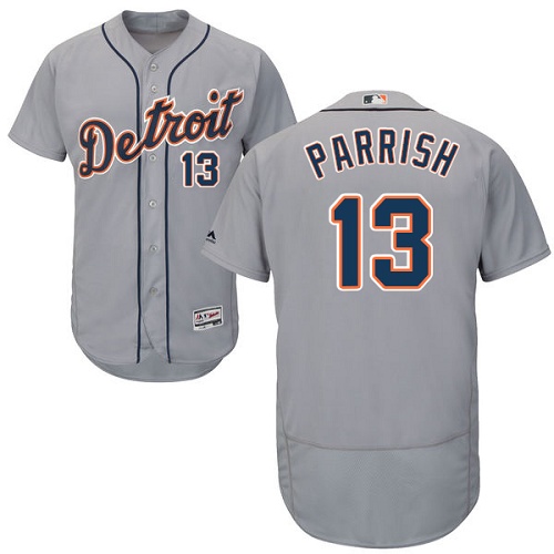 Detroit Tigers #13 Lance Parrish Grey Flexbase Authentic Collection Stitched Jersey Men's