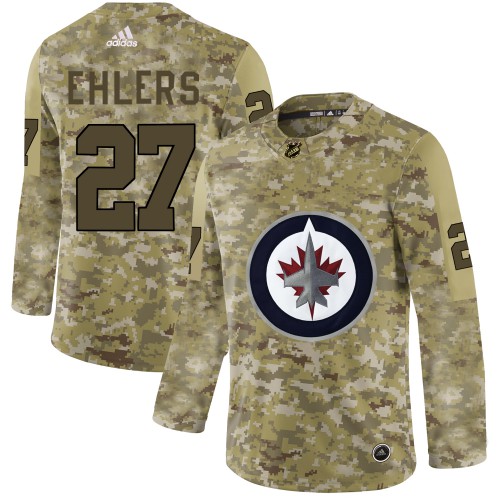 Adidas Winnipeg Jets #27 Nikolaj Ehlers Camo Authentic Stitched Jersey Men's