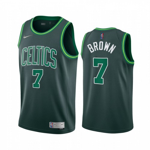 Boston Boston Celtics #7 Jaylen Brown Green Womens Swingman 2020-21 Earned Edition Jersey Womens