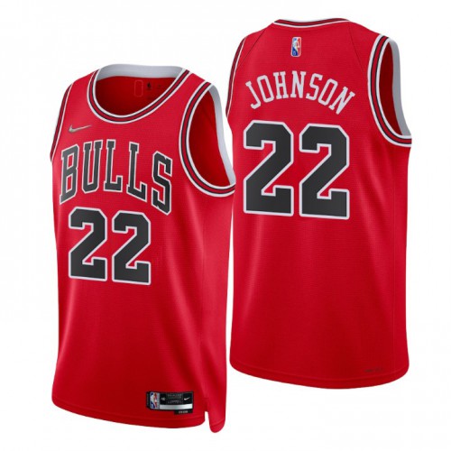 Chicago Bulls #22 Alize Johnson Red Mens 2021-22 75th Anniversary Diamond Swingman Jersey - Icon Edition Mens