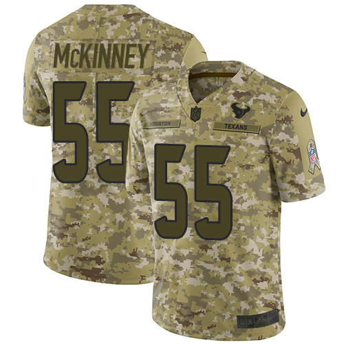 Houston Texans #55 Benardrick McKinney Camo Men's Stitched Limited 2018 Salute To Service Jersey Men's