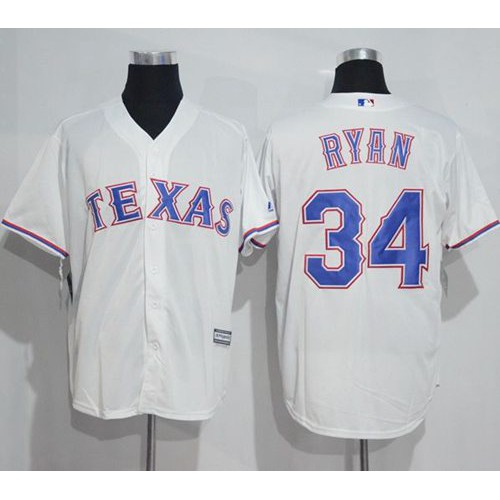 Texas Rangers #34 Nolan Ryan White New Cool Base Stitched Jersey Men's