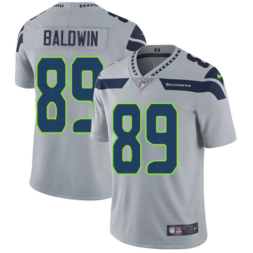 Seattle Seahawks #89 Doug Baldwin Grey Alternate Men's Stitched Vapor Untouchable Limited Jersey Men's