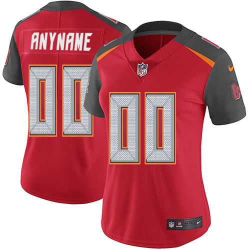 Tampa Bay Buccaneers Customized Red Team Color Stitched Vapor Untouchable Limited Women's Jersey