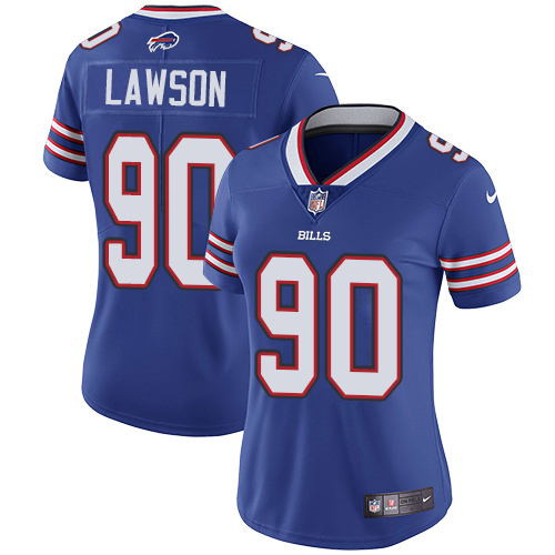 Buffalo Bills #90 Shaq Lawson Royal Blue Team Color Women's Stitched Vapor Untouchable Limited Jersey Womens