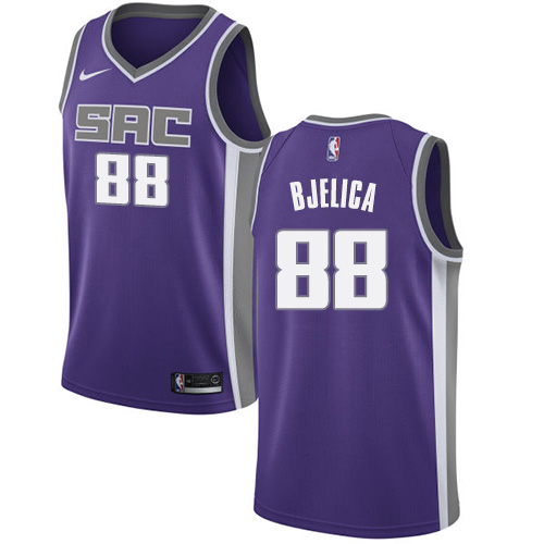 Sacramento Kings #88 Nemanja Bjelica Purple Swingman Icon Edition Jersey Mens