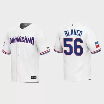Ronel Blanco Dominican Republic Baseball 2023 World Baseball Classic Replica Jersey – White