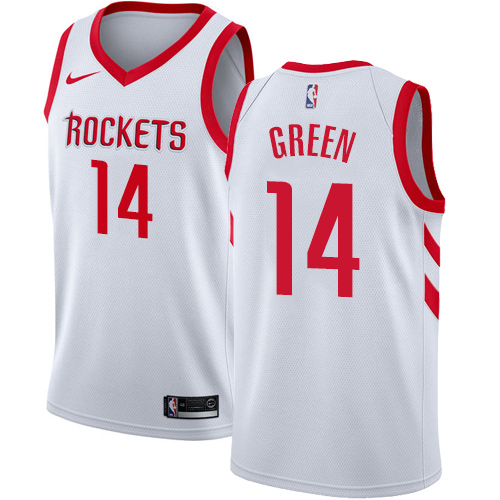 Houston Rockets #14 Gerald Green White Swingman Association Edition Jersey Mens