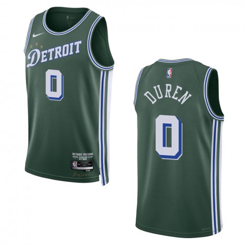 Detroit Detroit Pistons #0 Jalen Durenm Unisex Green 2022-23 Swingman Jersey - City Edition Mens
