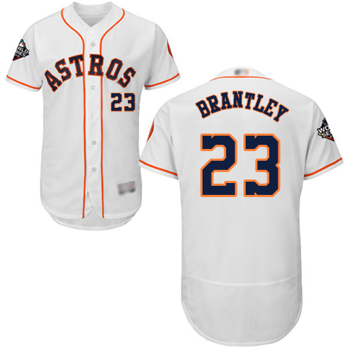 Houston Astros #23 Michael Brantley White Flexbase Authentic Collection 2019 World Series Bound Stitched Jersey Men's
