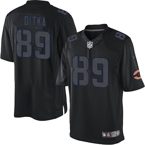 Bears #89 Mike Ditka Black Men's Stitched Impact Limited Jersey