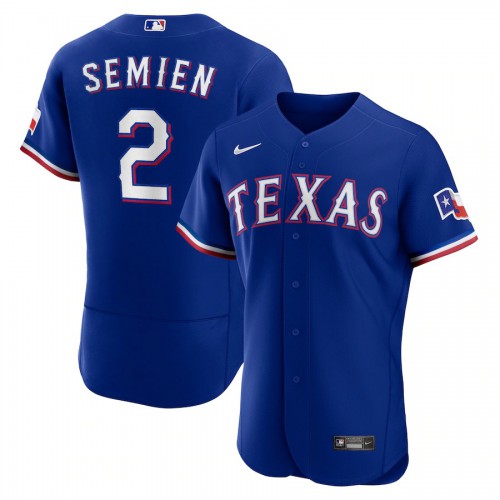 Texas Texas Rangers #2 Marcus Semien Men's Royal Alternate Authentic Player Jersey Men's