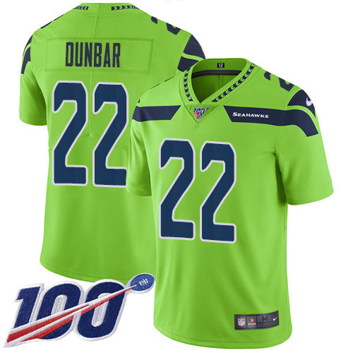 Seattle Seahawks #22 Quinton Dur Green Men's Stitched Limited Rush 100th Season Jersey Men's