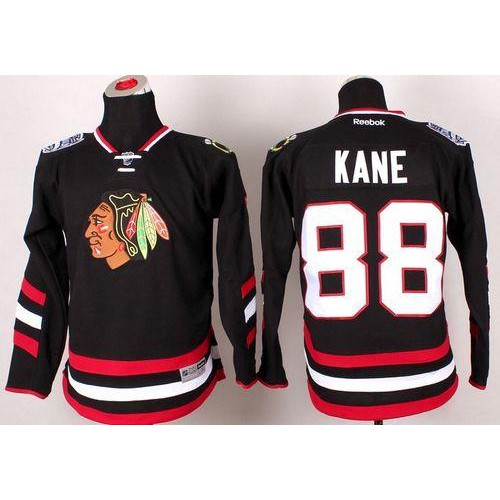 Chicago Blackhawks #88 Patrick Kane Black 2014 Stadium Series Stitched Youth Jersey Youth