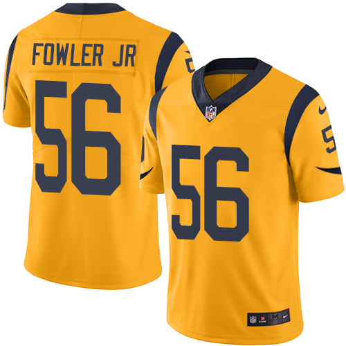 Los Angeles Rams #56 Dante Fowler Jr Gold Men's Stitched Limited Rush Jersey Men's