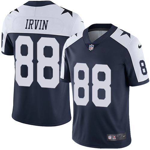 Cowboys #88 Michael Irvin Navy Blue Thanksgiving Men's Stitched Vapor Untouchable Limited Throwback Jersey