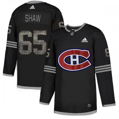 Adidas Montreal Canadiens #65 Andrew Shaw Black Authentic Classic Stitched Jersey Men's