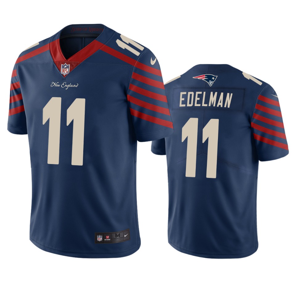 New England Patriots #11 Julian Edelman Navy Vapor Limited City Edition Jersey