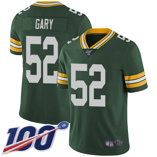Green Bay Packers #52 Rashan Gary Green Team Color Men's Stitched 100th Season Vapor Limited Jersey Men's