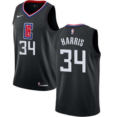 Los Angeles Clippers #34 Tobias Harris Black Swingman Statement Edition Jersey Mens