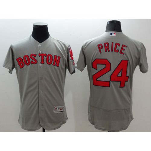 Boston Red Sox #24 David Price Grey Flexbase Authentic Collection Stitched Jersey Men's