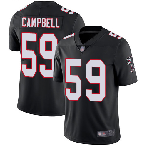 Atlanta Falcons #59 De'Vondre Campbell Black Alternate Men's Stitched Vapor Untouchable Limited Jersey Men's