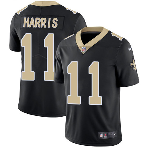 New Orleans Saints #11 Deonte Harris Black Team Color Men's Stitched Vapor Untouchable Limited Jersey Men's