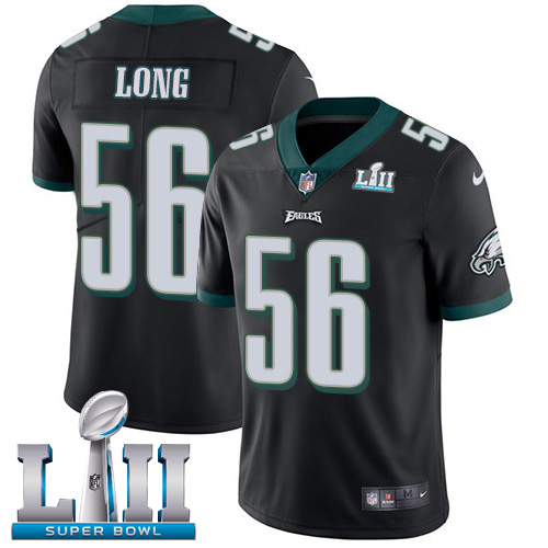 Philadelphia Eagles #56 Chris Long Black Alternate Super Bowl LII Youth Stitched Vapor Untouchable Limited Jersey Youth