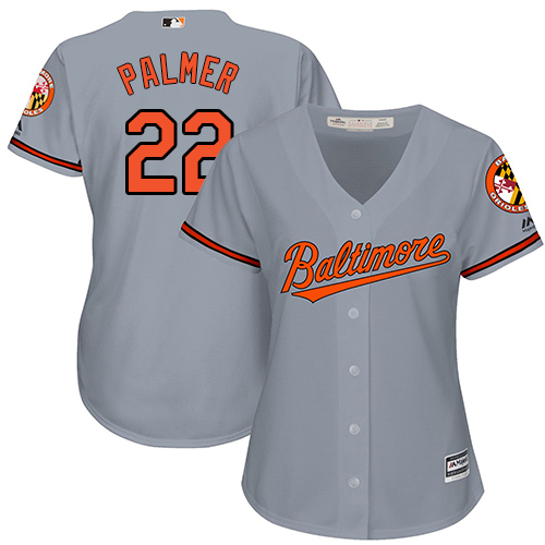 Baltimore Orioles #22 Jim Palmer Grey Road Women's Stitched Jersey Womens