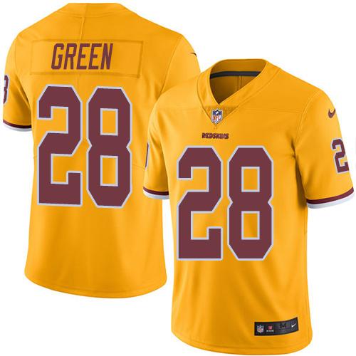 Washington Commanders #28 Darrell Green Gold Men's Stitched Limited Rush Jersey Men's