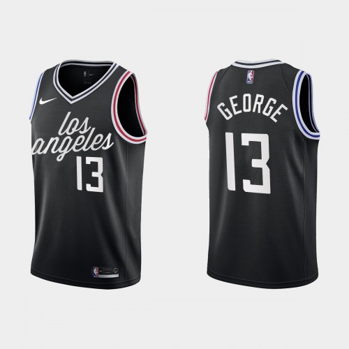 Los Angeles Los Angeles Clippers #13 Paul George Mens Black 2022-23 Jersey - City Edition Mens