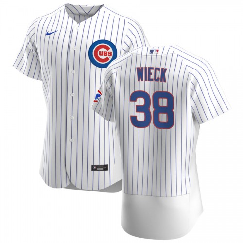 Chicago Chicago Cubs #38 Brad Wieck Men's White Home 2020 Authentic Player Jersey Men's