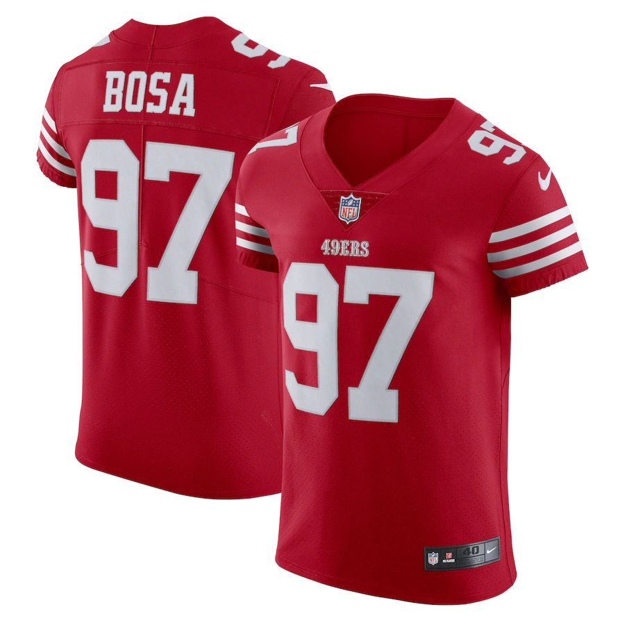 San Francisco 49ers #97 Nick Bosa Scarlet Men's 2022-23 Authentic Stitched Vapor Untouchable Elite Jersey