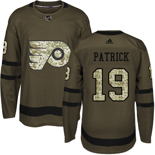 Adidas Philadelphia Flyers #19 Nolan Patrick Green Salute to Service Stitched Youth Jersey Youth