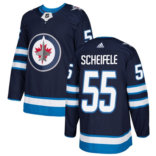 Adidas Winnipeg Jets #55 Mark Scheifele Navy Blue Home Authentic Stitched Jersey Men's