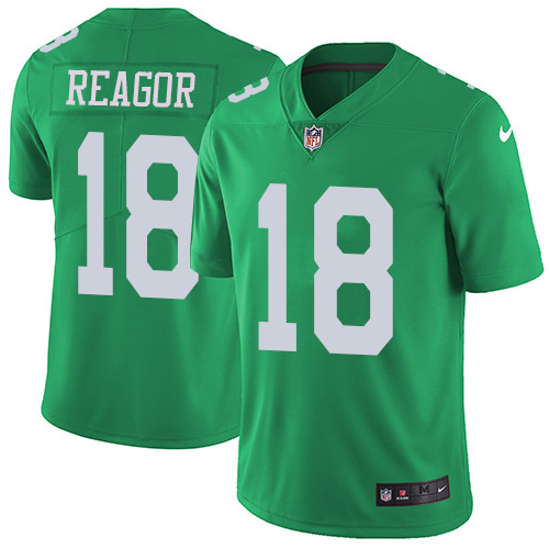 Philadelphia Eagles #18 Jalen Reagor Green Youth Stitched Limited Rush Jersey Youth