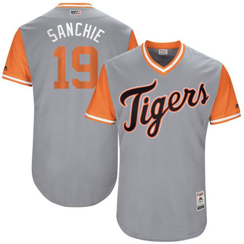 Detroit Tigers #19 Anibal Sanchez Gray 