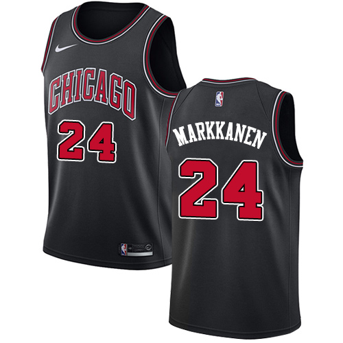 Chicago Bulls #24 Lauri Markkanen Black Youth Swingman Statement Edition Jersey Youth