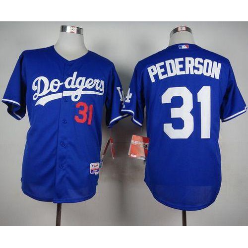 Los Angeles Dodgers #31 Joc Pederson Blue Cool Base Stitched Jersey Men's