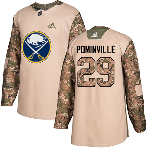 Adidas Buffalo Sabres #29 Jason Pominville Camo Authentic 2017 Veterans Day Youth Stitched Jersey Youth