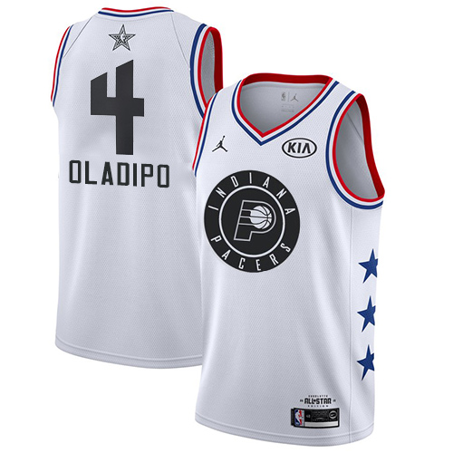 Indiana Pacers #4 Victor Oladipo White Youth Jordan Swingman 2019 All-Star Game Jersey Youth