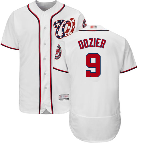 Washington Nationals #9 Brian Dozier White Flexbase Authentic Collection Stitched Jersey Men's